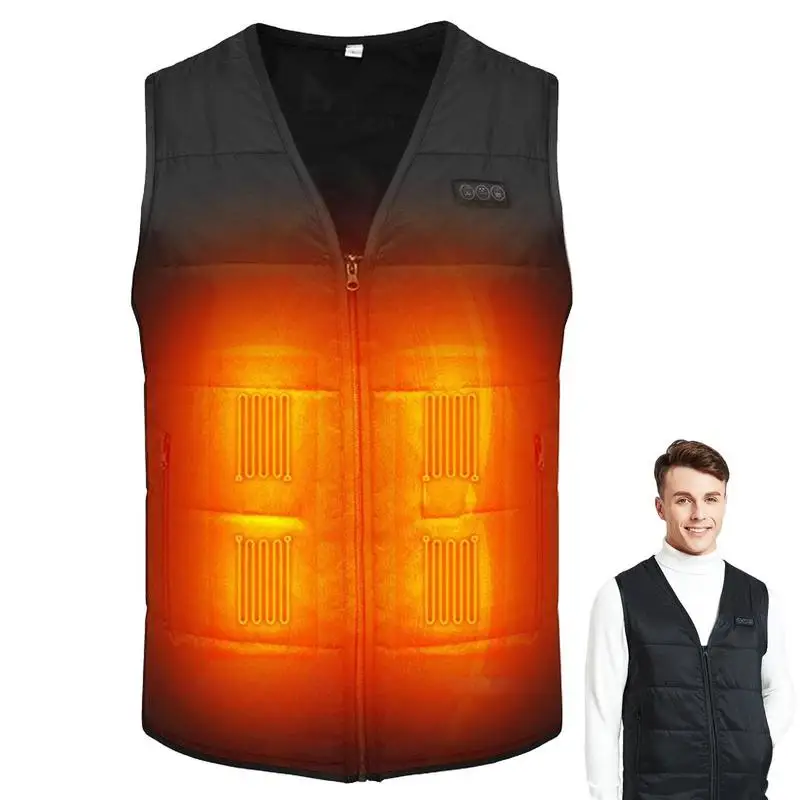 

Heated Jacket Fashion Men Women Coat Intelligent USB Electric Heating Thermal Warm Clothes Winter Heated Vest
