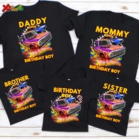 boys birthday tshirt party kids boy shirts for family matching clothes party girls t shirt gift clothing children outfit car top