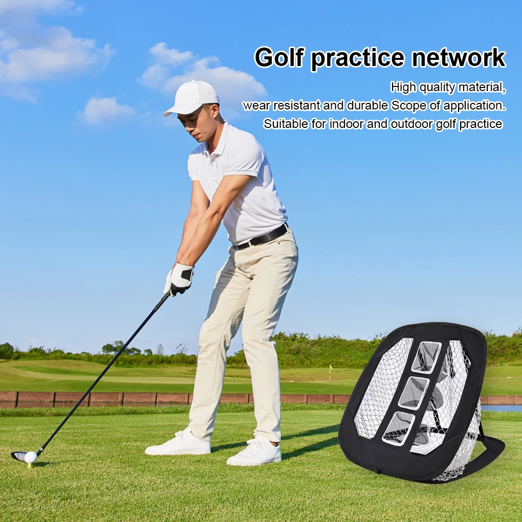 

Golf Practicing Net Foldable Nylon with Handbag Pitching Swing Training Chipping Nets Portable Professional Outdoor