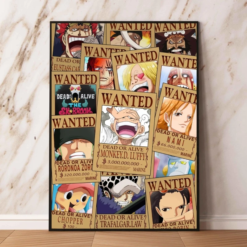 

Белая крафт-бумага, принты, One Piece Luffy Robin Zoro, желаемая домашняя комната, живопись, подарки, картина, настенное искусство, плакат, игрушки, классика