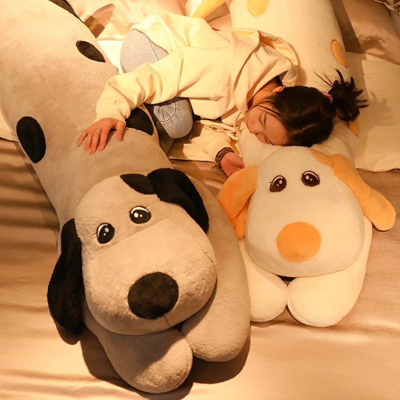 

100-150cm Giant Dog Plush Toy Soft Animal Pillow Cartoon Stuffed Lying Puppy Doll Baby Cute Cushion Girl Kids Birthday Gift