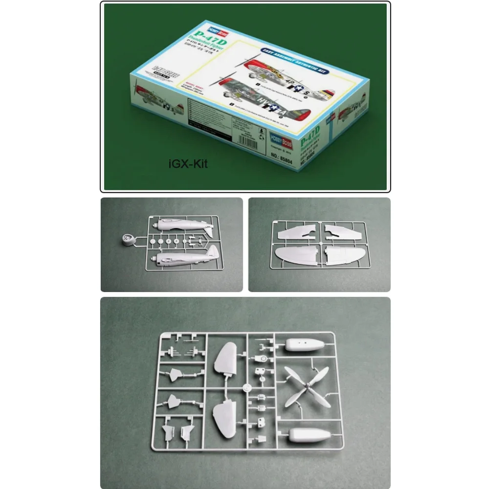 Фото HobbyBoss 85804 Масштабная модель 1/48 американского истребителя P-47D Thunderbolt, пластиковый сборный конструктор №1