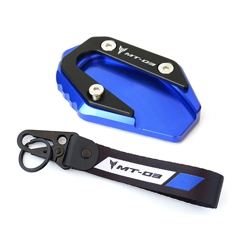 

Для YAMAHA MT03 MT 03 YZF R3 YZFR3 2014-2023 2024 2025 Мотоциклетная боковая подставка с ЧПУ, удлинитель, подставка, опорная пластина, брелок