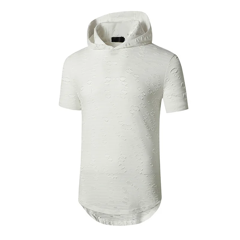 Футболка мужская с коротким рукавом и капюшоном винтажная Готическая рубашка