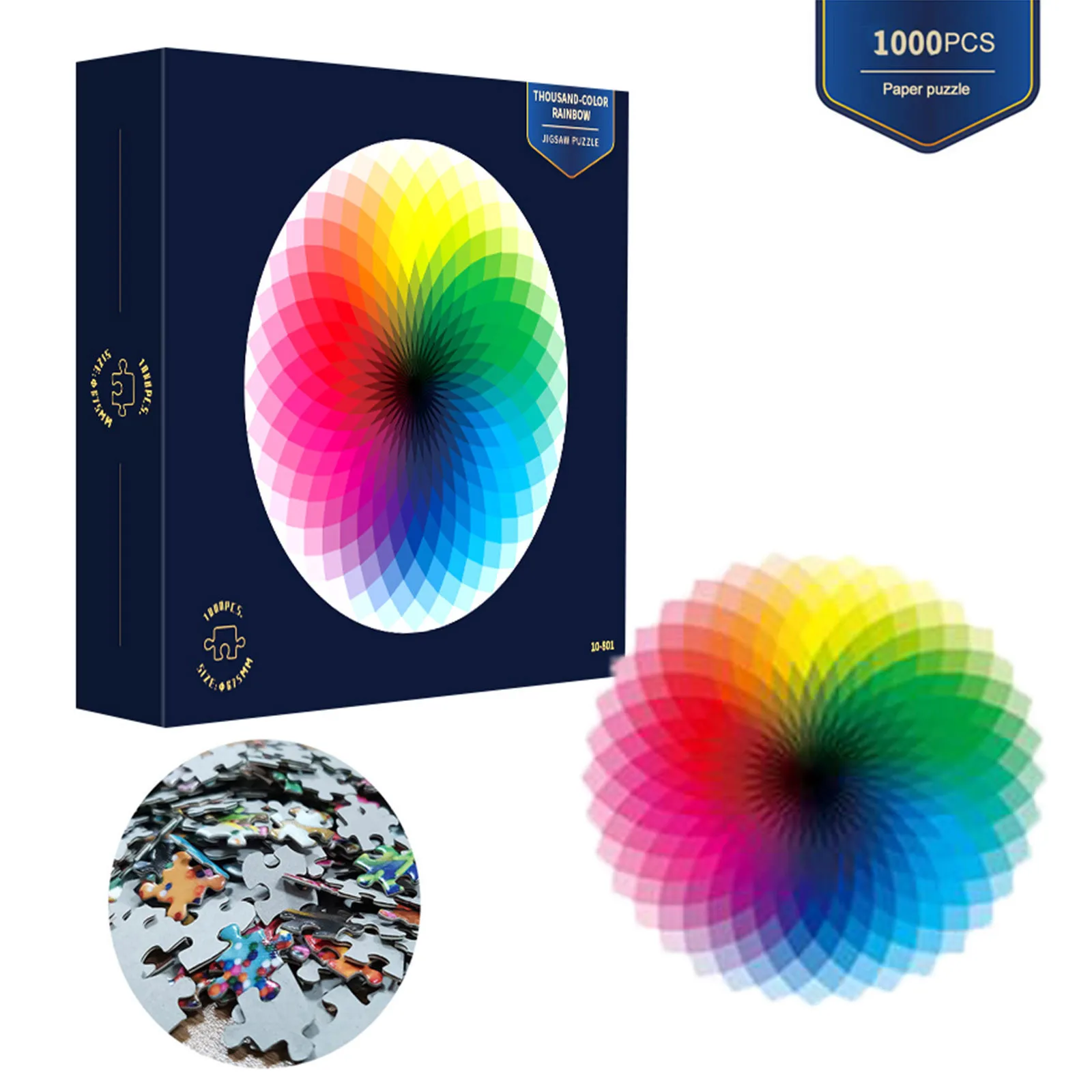

Merman Toy Toys Pieces RAINBOW Puzzles Circular Decompression For THOUSAND-COLOR 1000 Adult Puzzle Toy Making History
