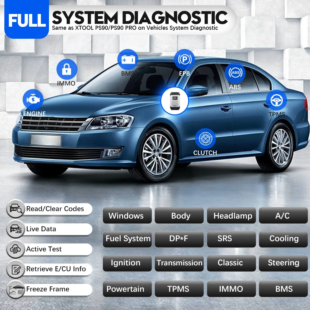 XTOOL D9HD 12/24 В грузовики диагностический сканер инструмент сверхмощный грузовик OBD2