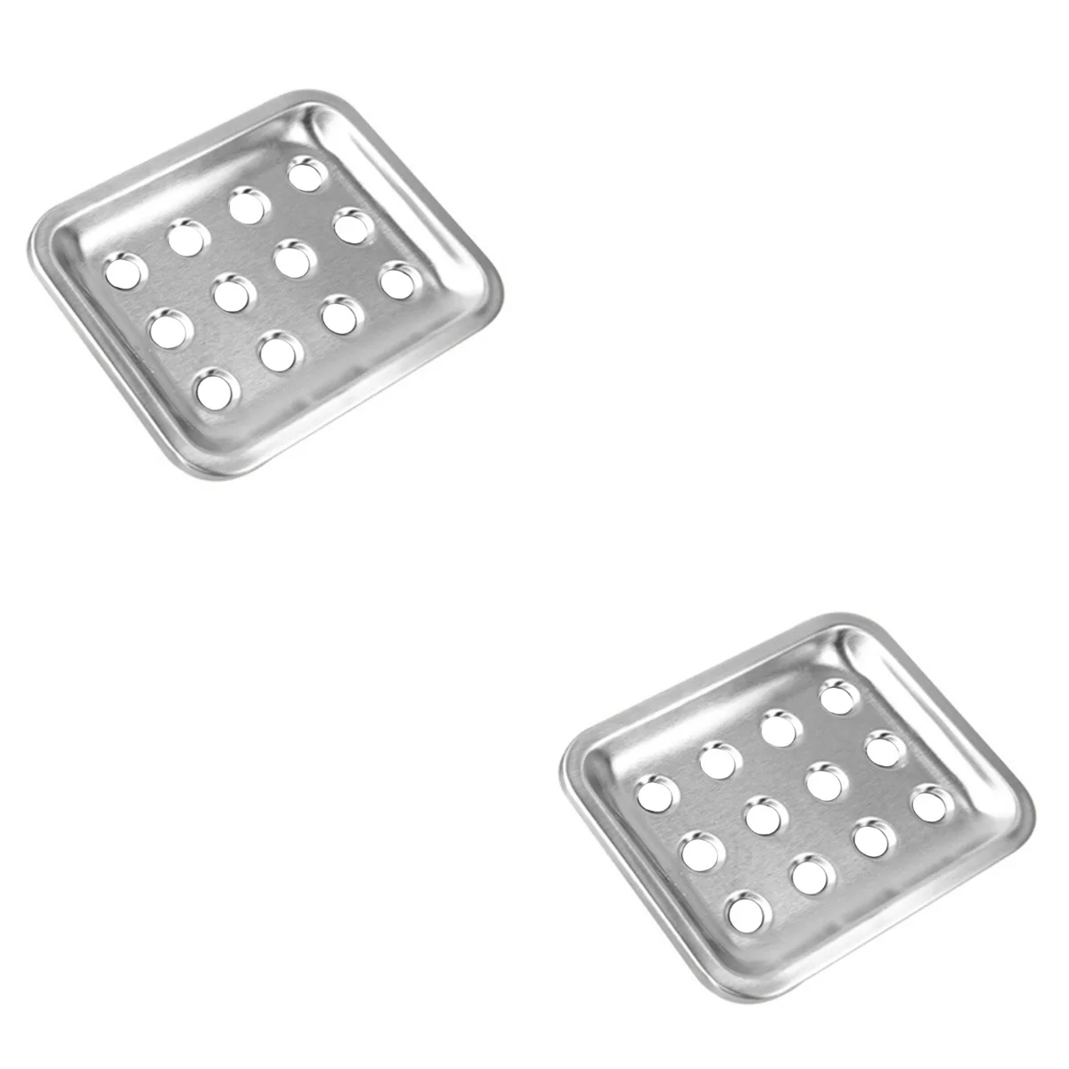 

Soap Dish Holder Double Case Layer Tray Box Drainer Rack Bathroom Kitchen Sponge Stainless Steel Shower Bar