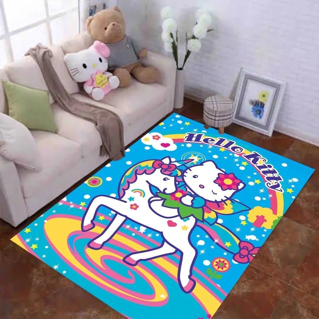 Мультяшный коврик с рисунком Hello Kitty для спальни стула прикроватный кухни ванной