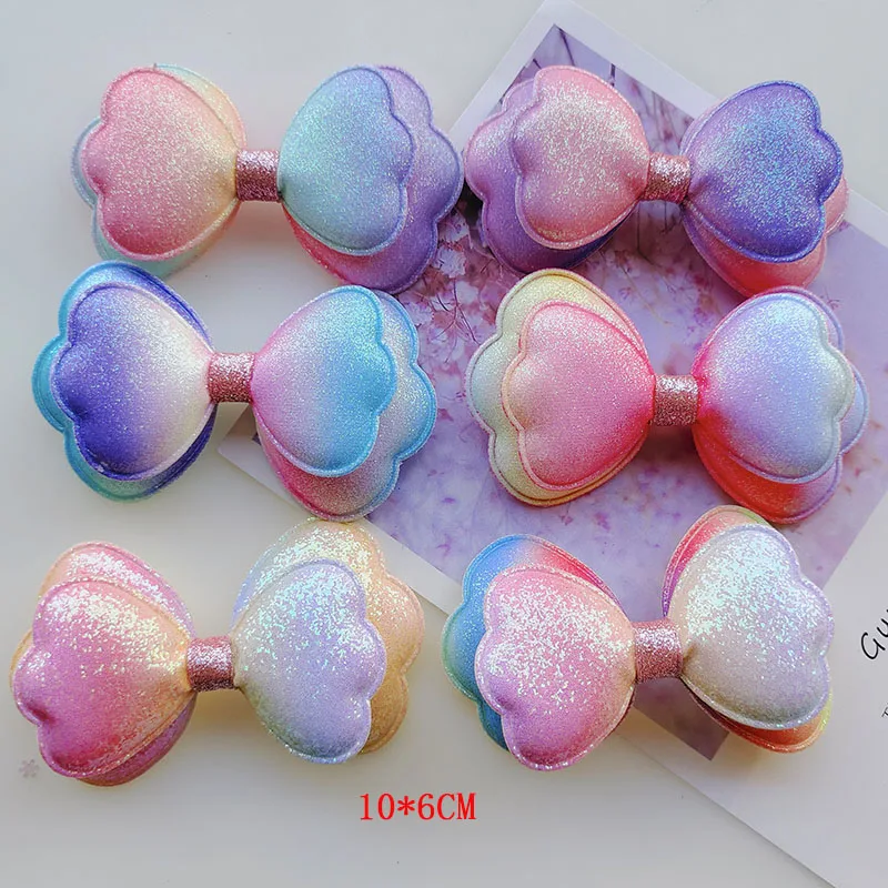 

6 шт. Новое поступление градиентный бант заколка для волос чехол «сделай сам» ручные аксессуары украшение торта для девочек декоративные ак...