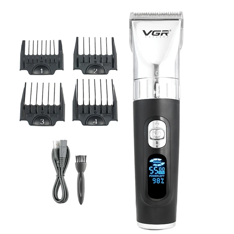 

VGR V-069 Electric Clippers USB Charging Hair Cutting Kit LCD Hair Trimmer