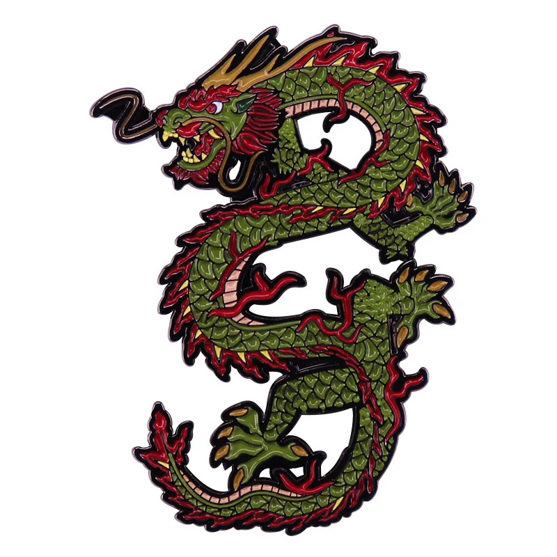 

Mysterious Oriental Chinese Dragon Enamel Pins Cool Brooches For Clothes Backpack Lapel Badges Fashion Jewelry Accessories Gifts