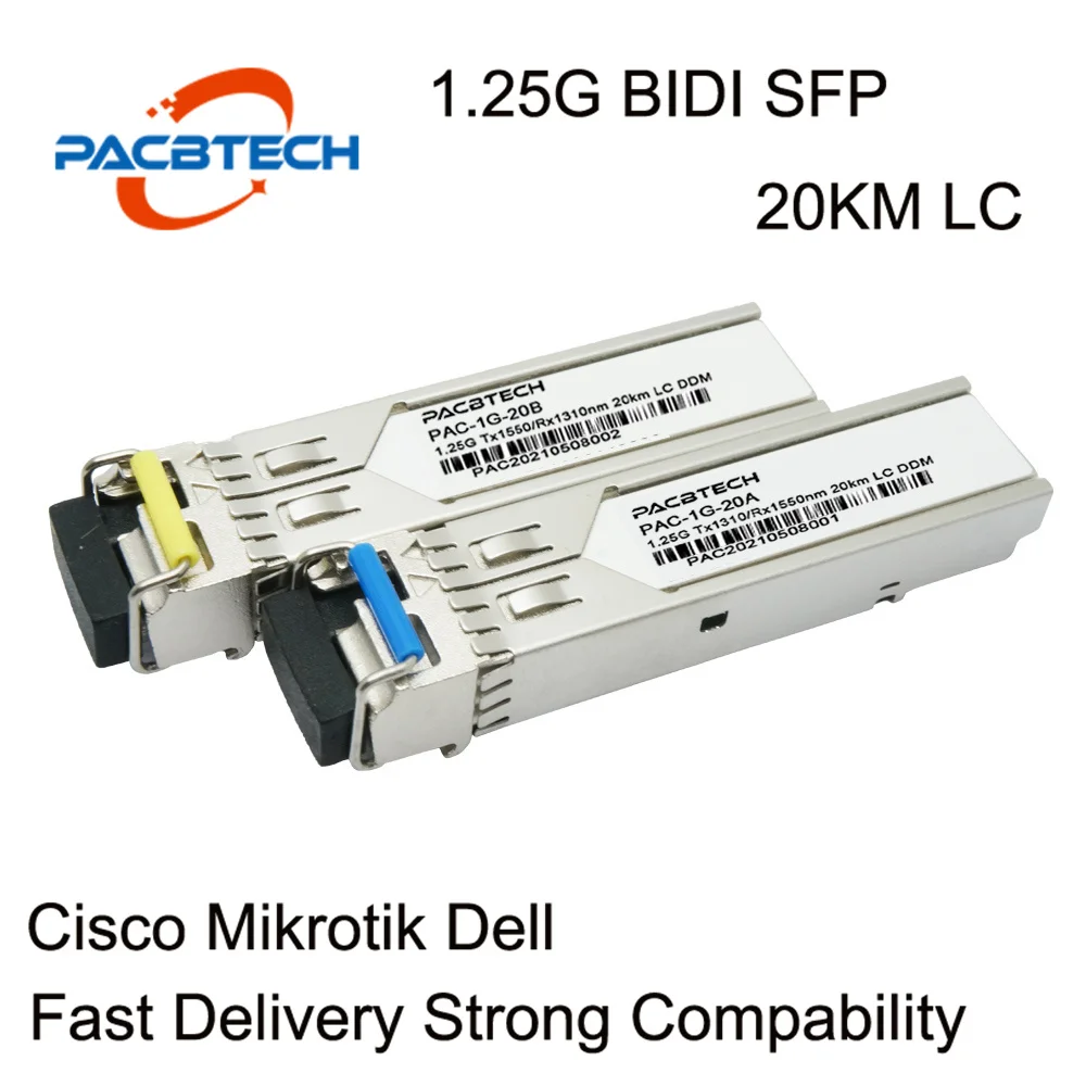 

1,25G SFP трансивер одномодовый одноволоконный 20 км BiDi 20 км 1310 нм/1550 нм WDM SFP LC SFP модуль волоконный модуль