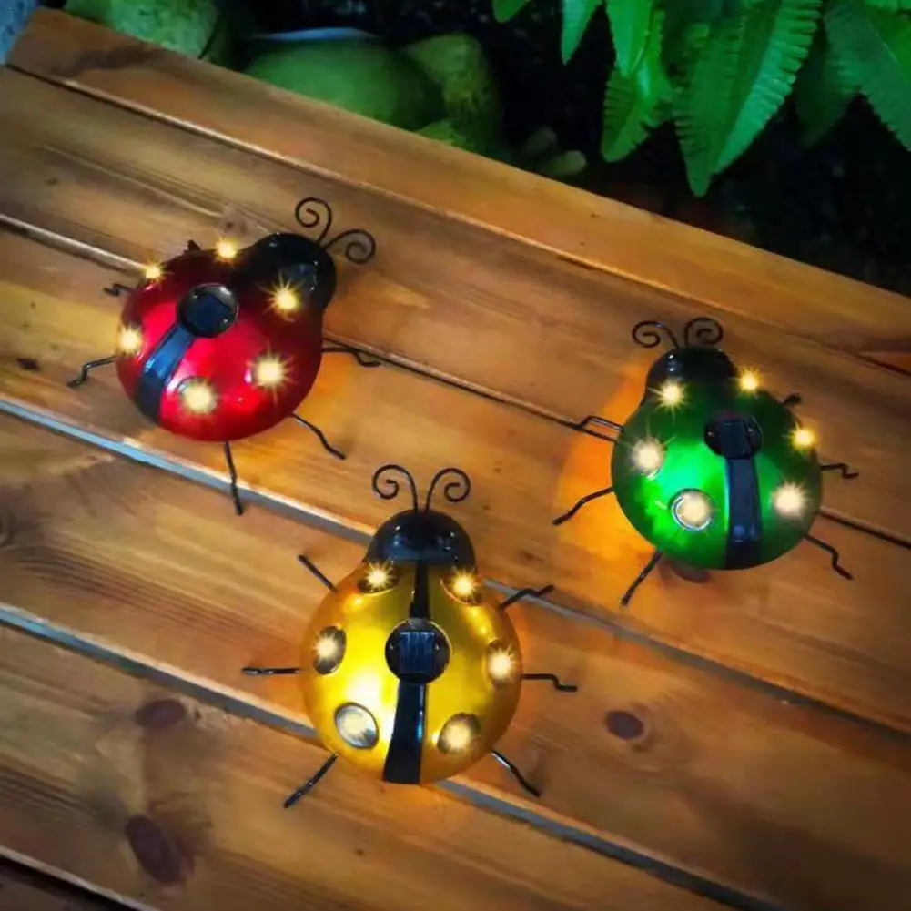 

Solar LED Ladybugs Lights Waterproof Bee Outdoor Yard Art Garden Sculptures Decorations For Garden Yard Patio Landscape Lam A1L8