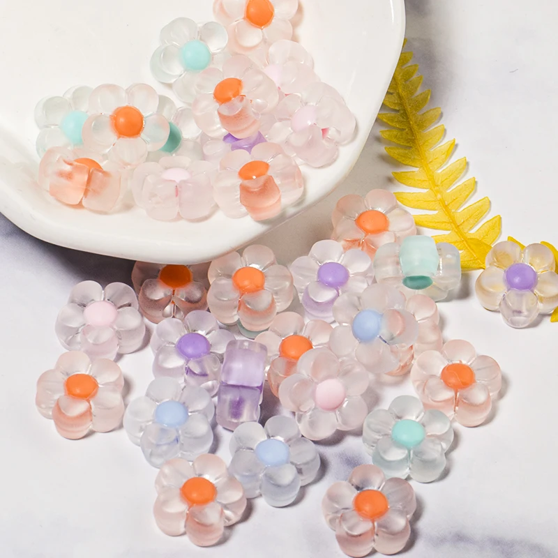 

50/100Pcs Colorful Acrylic Beads Transparent/Matte Heart Round Candy Shape Loose Spacer Beads For DIY Jewelry Making Accessories