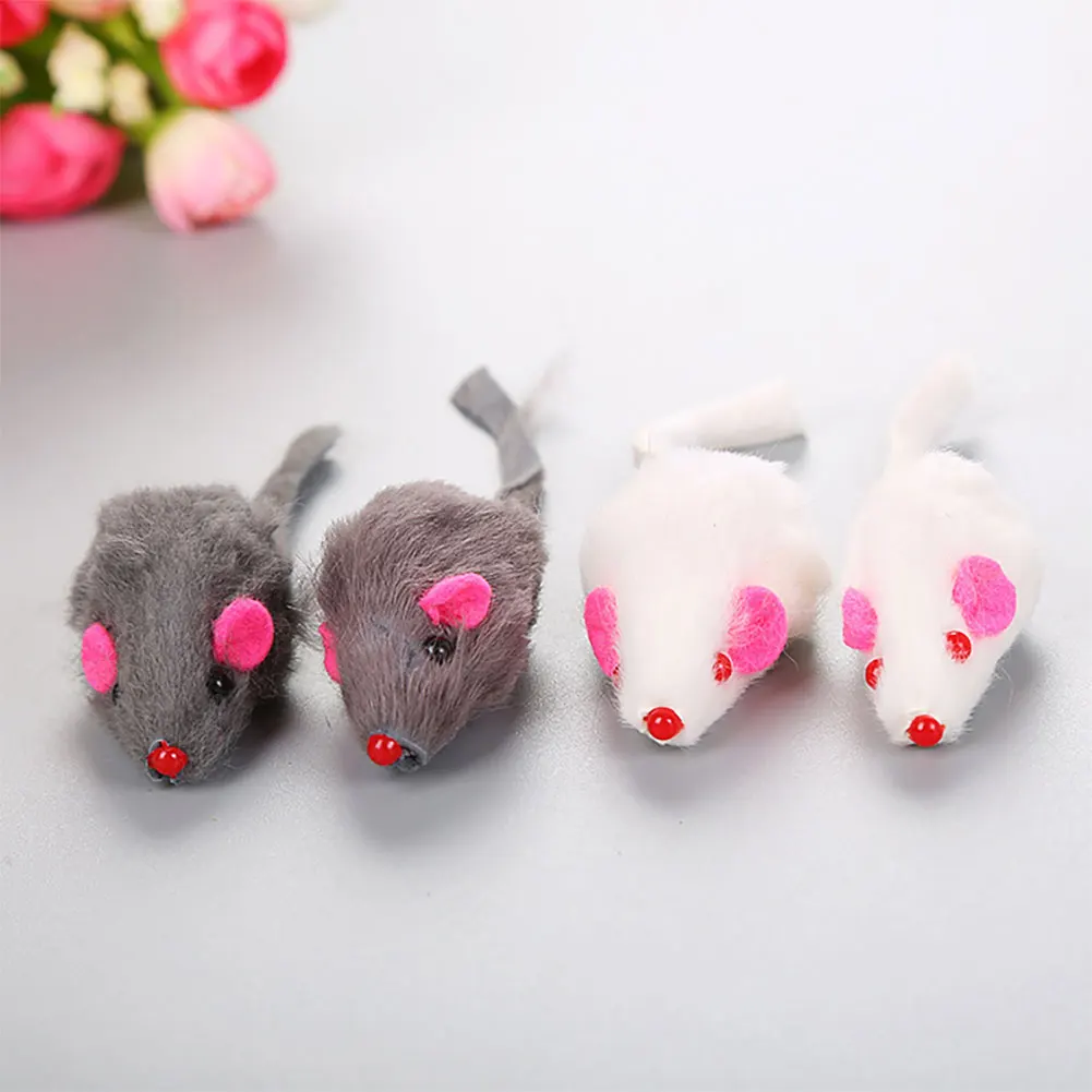 

3 шт., мышь-игрушка для домашних животных, с длинным хвостом
