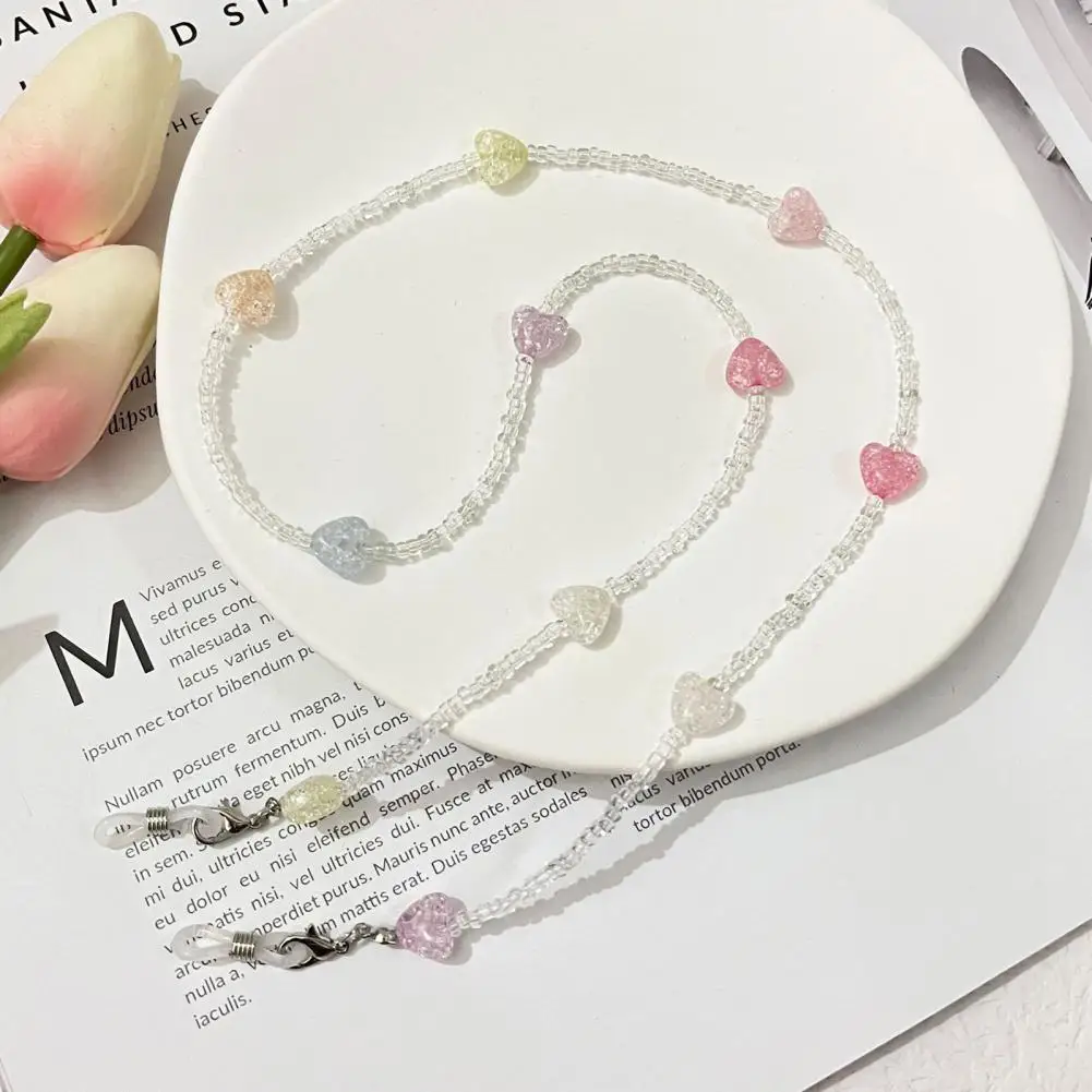 

Durable Resin Transparent Heart Shape Sun Glasses Chain Girl Supply