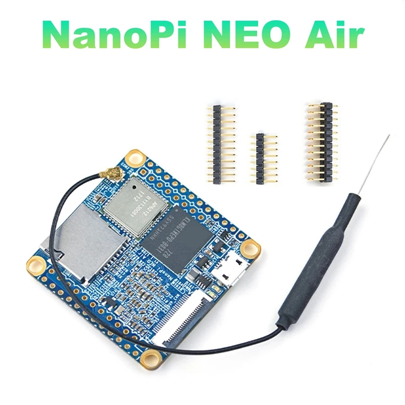 

Макетная плата Nanopi NEO Air H3 4 ядра 256 МБ + 4 Гб Wifi Bluetooth Run Ubuntucore Mini IOT