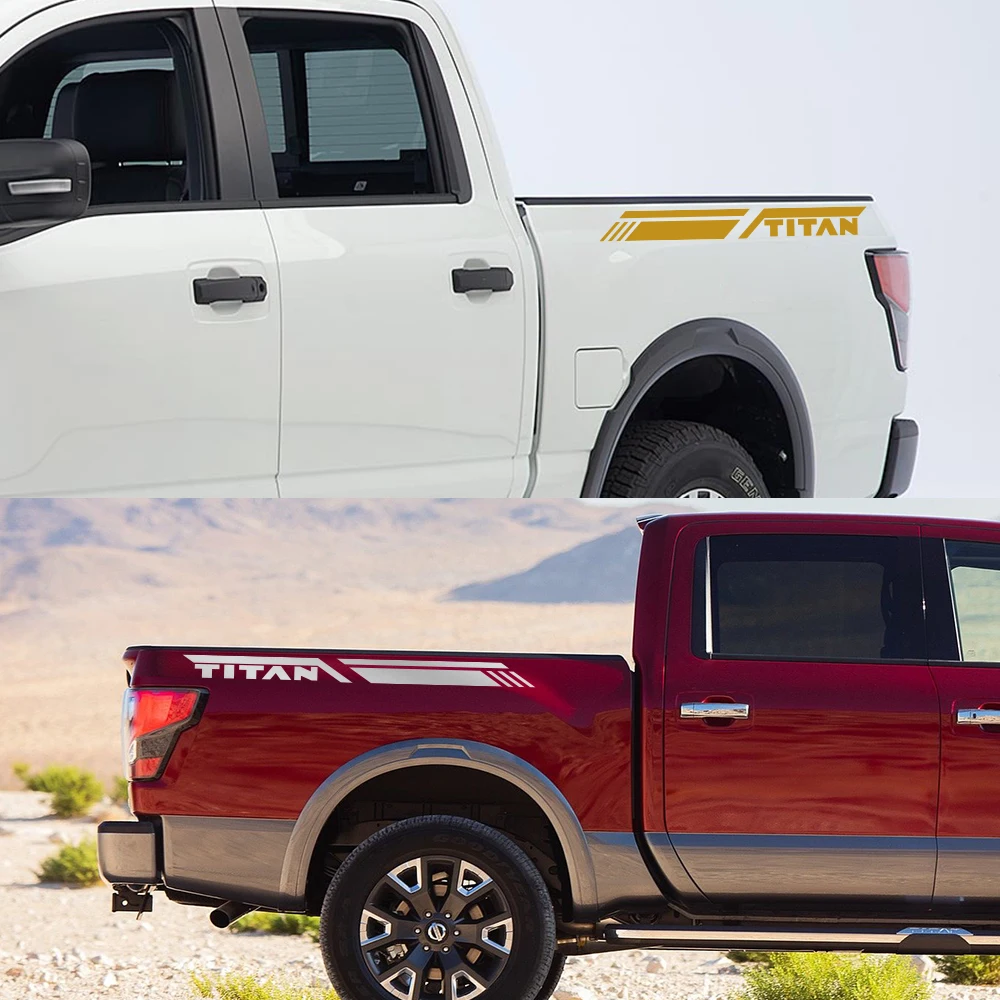 Боковые наклейки в багажник автомобиля для Nissan Titan Pro4X графические полосы пикапа