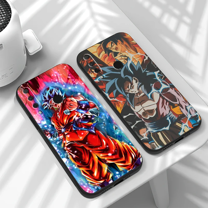 

Japan Anime Dragon Ball Phone Case For HUAWEI Honor 8X 9X 9 Lite 10 10X Lite 10i 9A Liquid Silicon Black Silicone Cover Back