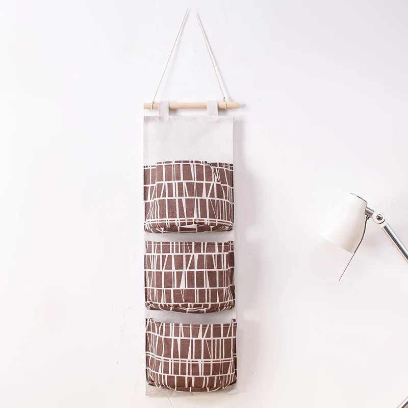 Сумка-органайзер из хлопка и лен, 3 кармана