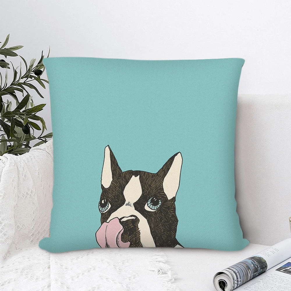 

Hungry Terrier Polyester Pillow Cover Decorative Pillows for Sofa Bedroom Pillow Cases Home Decor Cushion Covers 45*45cm