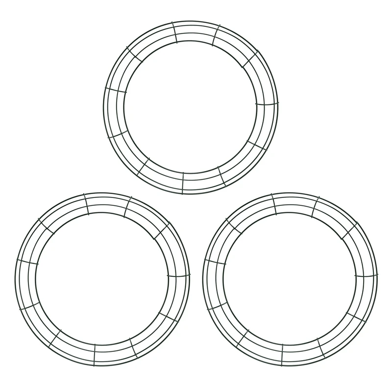 

3 упаковки, круглая металлическая рамка для венка, 16-дюймовые проволочные кольца для венка, «сделай сам», макраме, цветочные поделки, украшен...