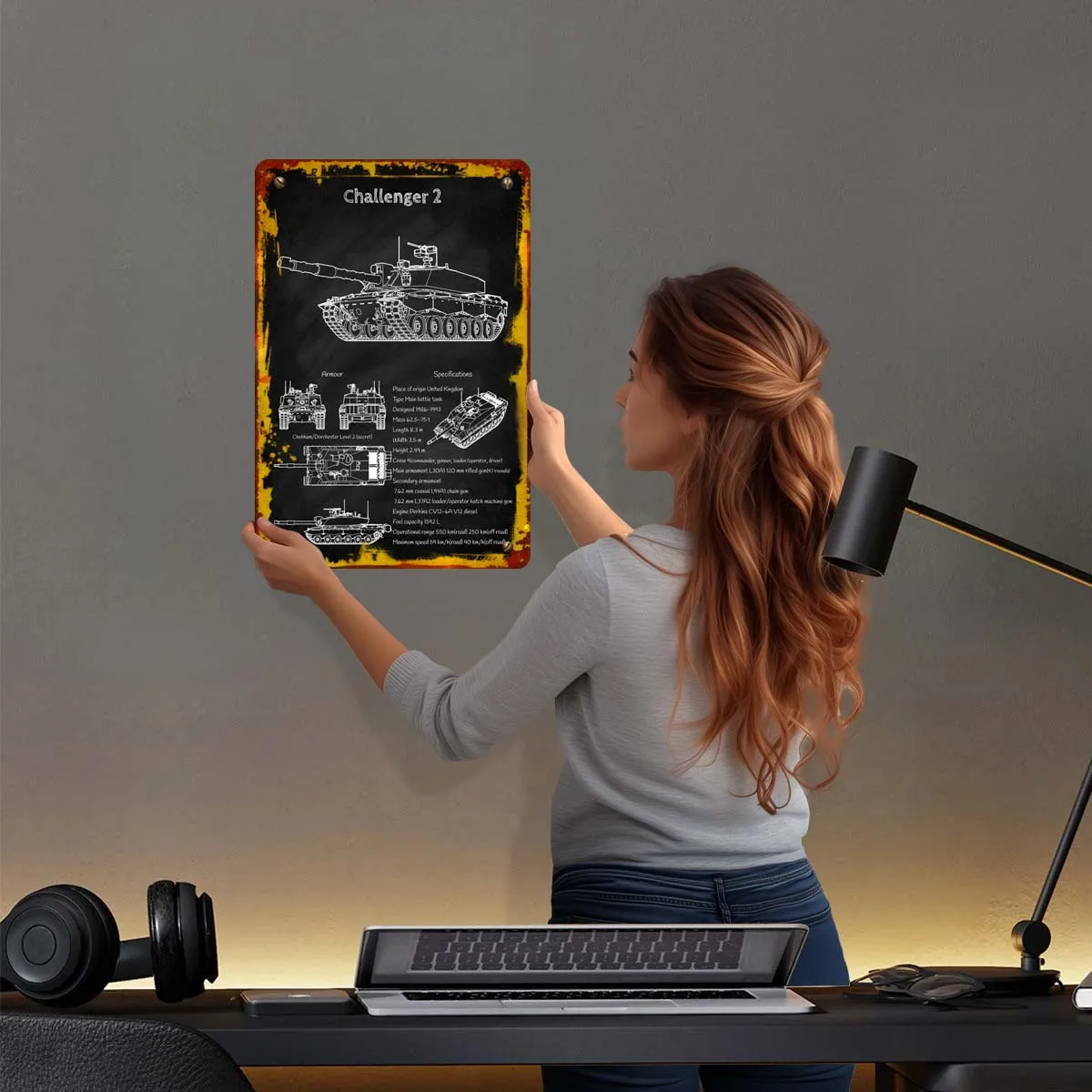 Металлический плакат Challenger 2 FV4034