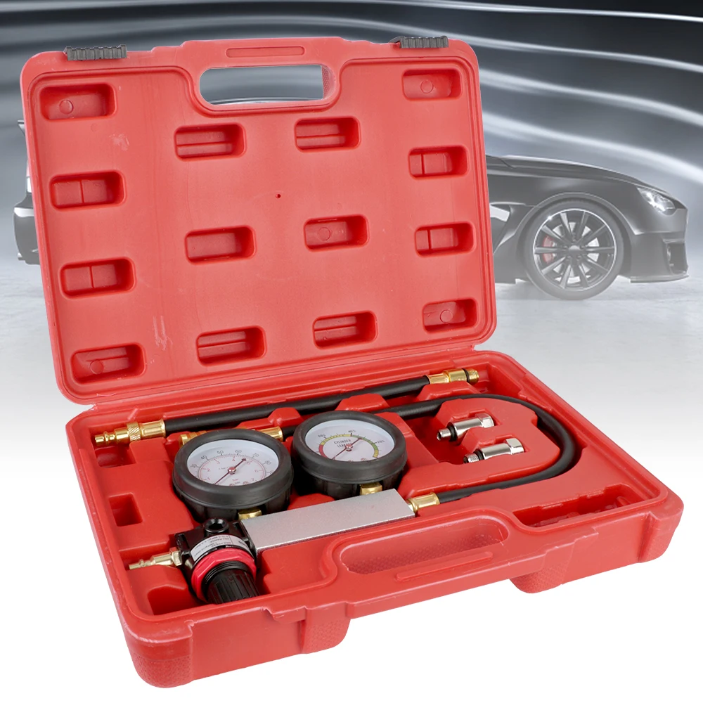 

TU-21 Petrol Engine Gauge Tool Compression Leakage Detector Kit Set for Car Cylinder Leak Detector Automobile Tools