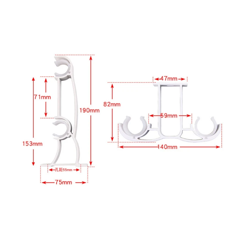 

1pc Double Curtain Rod Brackets Window Hardware Holder Home Decor Q81C