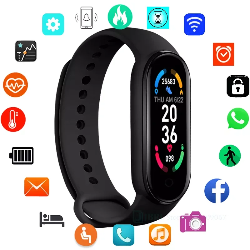 

M6 Smart Bracelet Sport Smartband Blood Oxygen Fitness Traker Heart Rate Monitor Waterproof Bluetooth Smart Band Smartwatch