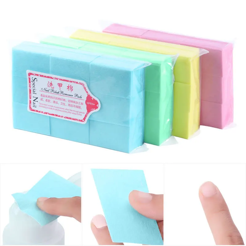 

550pcs/Pack UV Gel Polish Remover Nail Cleaning Lint Pad Soak off Remover Manicure Cotton Napkins Wrap Tools Color Cleaner Wipes