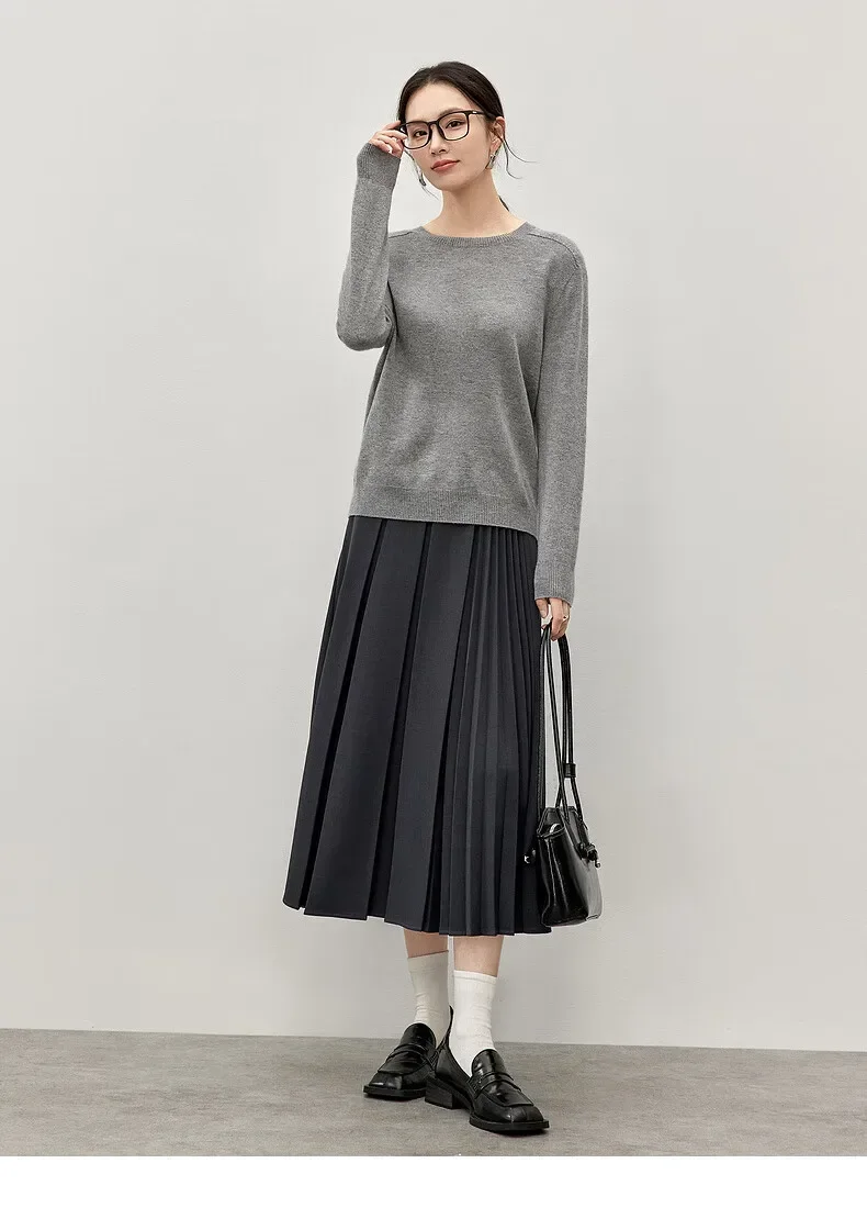 SENTUBILA пуловеры из 100% шерсти женские осенне-зимние 2023 повседневный свободный