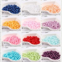 diy candy color abs perforated pearls bracelet earrings necklace accessories gift decoration 4mm200pcs 6mm 100pcs