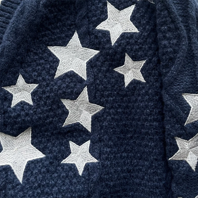 Женский вязаный кардиган с V-образным вырезом и длинными рукавами