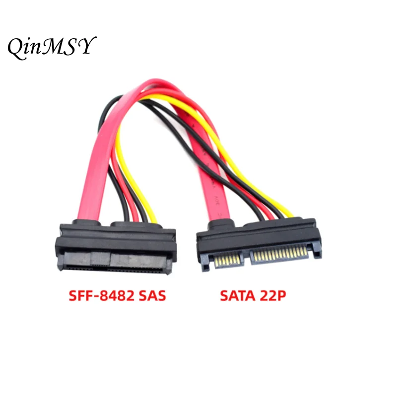 

SAS/SATA,SFF-8482 SAS 29 Pin к SATA 22Pin, жесткий диск Raid, Удлинительный кабель с 15-контактным портом питания SATA 15 см