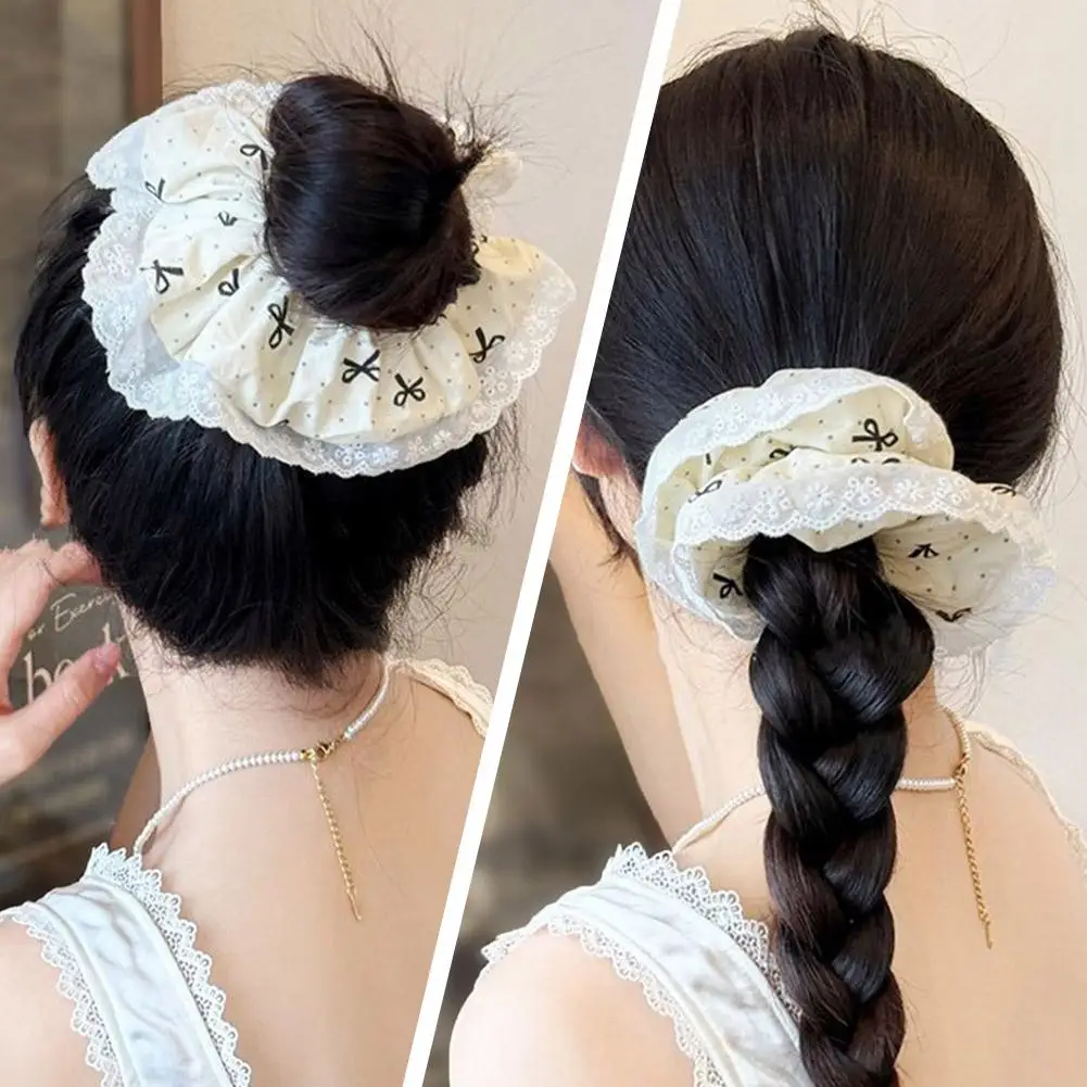 Корейский тренд кружевная ткань круг для толстой кишки галстуки на день рождения