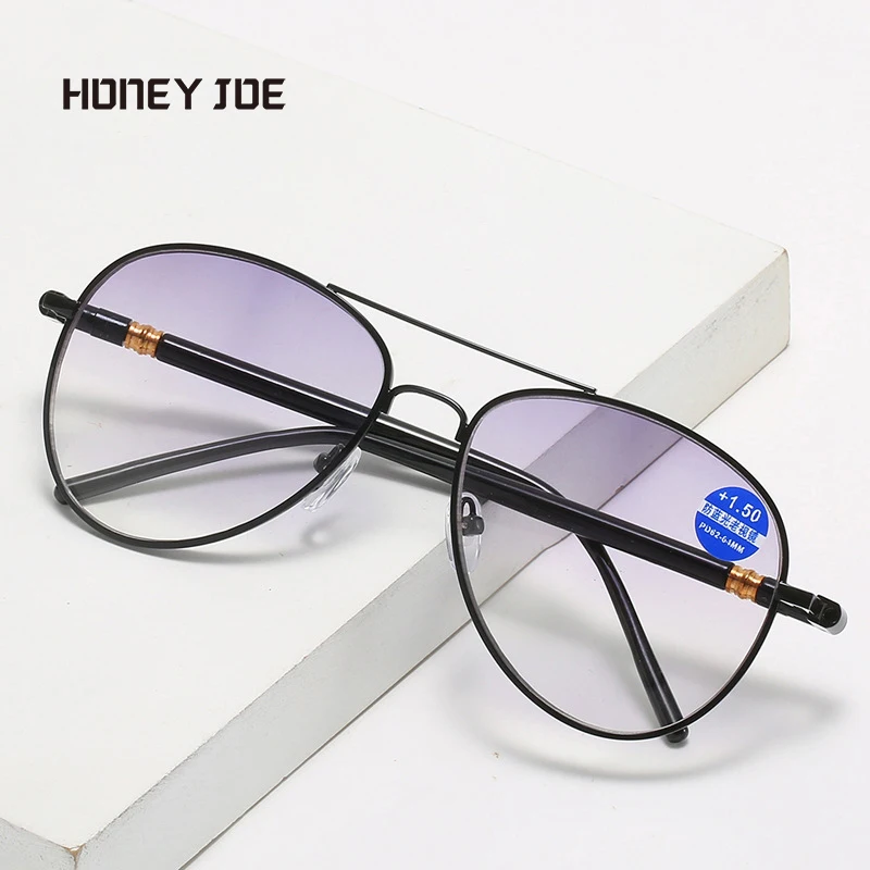 Купи Fashion Bifocal Reading Glasses Gradient Gray Lens Sunglasses Anti Blue Light Men Women Blocking Fishing Presbyopic Hyperopia за 293 рублей в магазине AliExpress