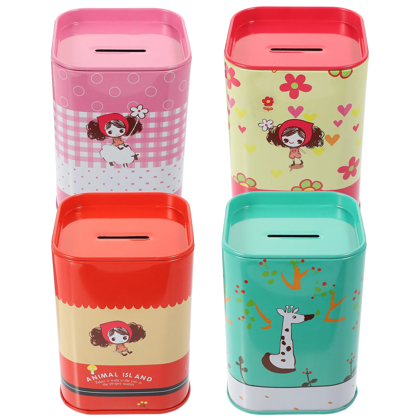 

4pcs Saving Jar Bank For Kids Holder Saving Jar Container Pot Kids Bank