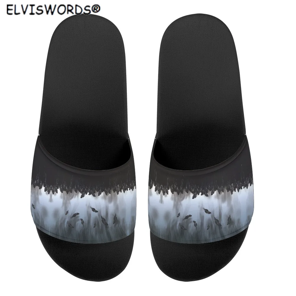 

ELVISWORDS/женские сандалии для отдыха; Индивидуальность; Рисунок скелета; Тренд; Повседневная Уличная обувь; Летние Нескользящие тапочки для мо...