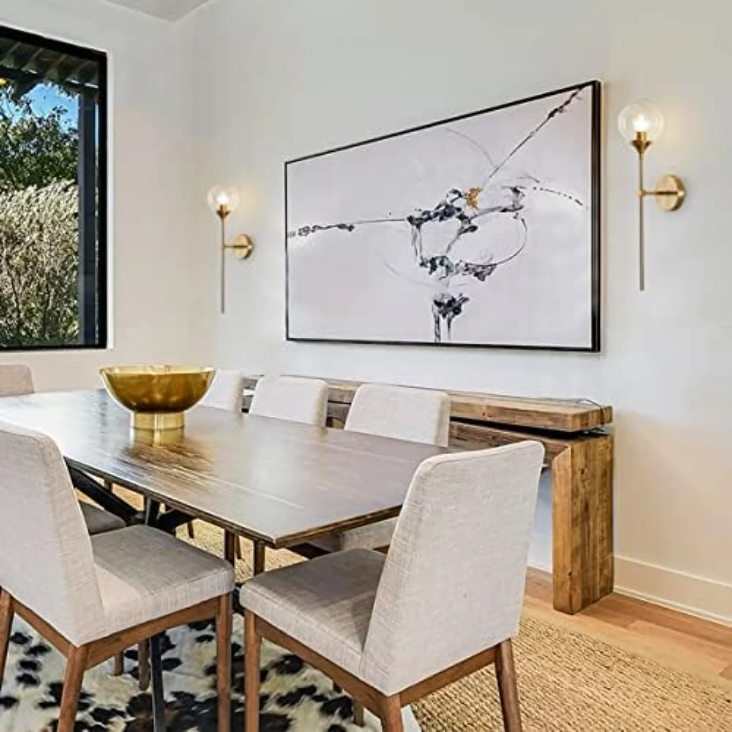 Набор из 2 современных латунных золотых длинных полюсных светильников с