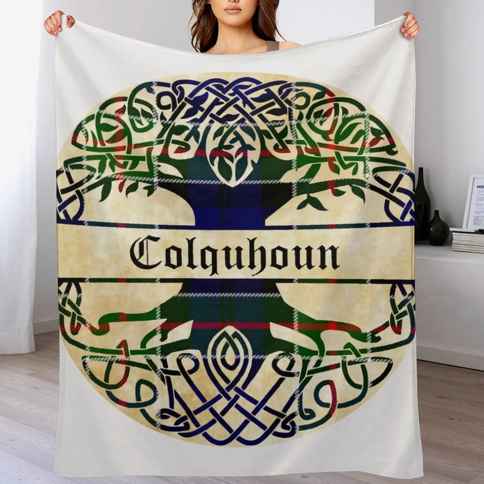 Одеяло из шотландского татарского дерева жизни забавный подарок