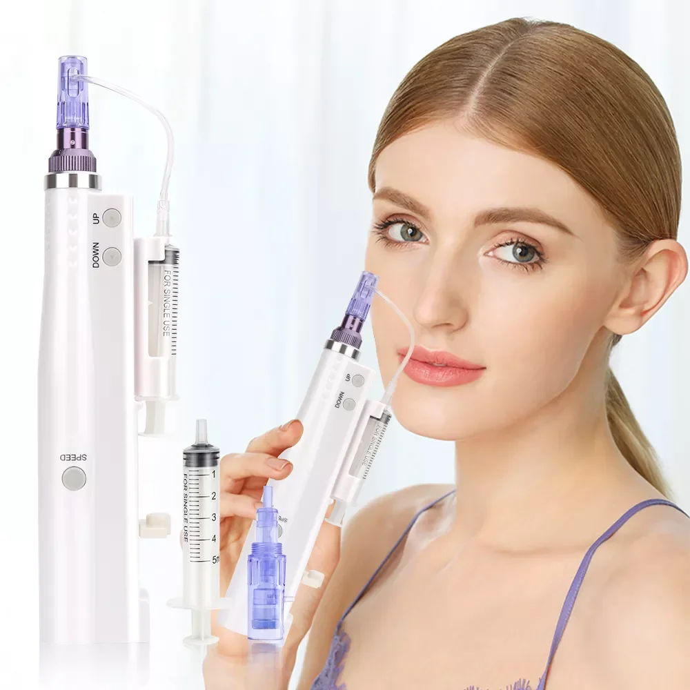 

Hydra Injector Derma Pen Nano Mesotherapy Microneedle Pen Pressure Mesogun Portable Water Injector Machine for Face Anti Wrinkle