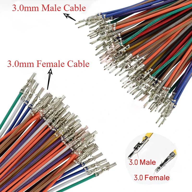

10/50 шт. Micro-fit 3,0 мм проводной разъем мини 5557/5559 1007-20AWG обжимной терминал один конец мужской женский электронный соединительный кабель