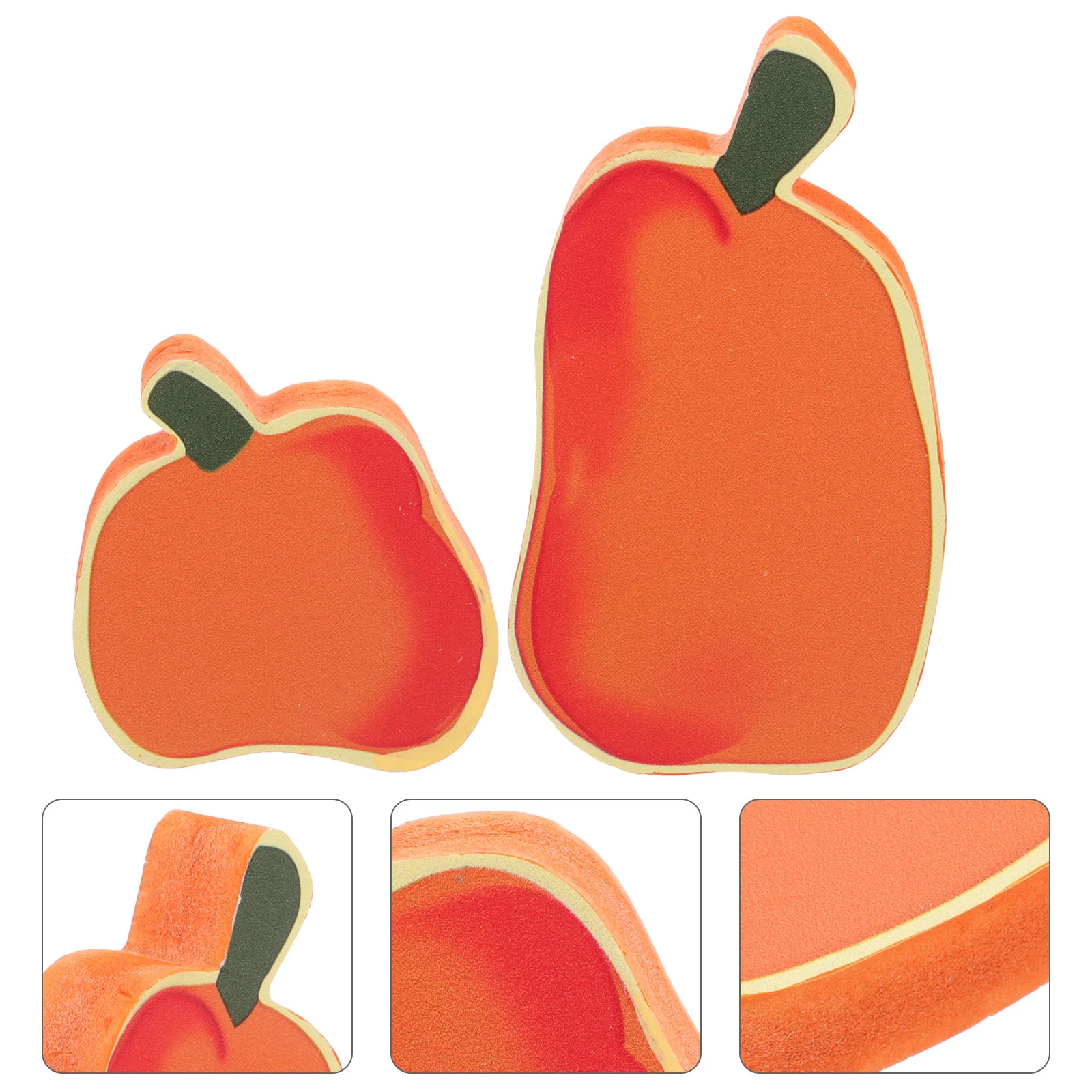 

2 Pcs Table Pumpkin DIY Decor Blank Cutouts Tag Ornaments Unfinished Double Sided