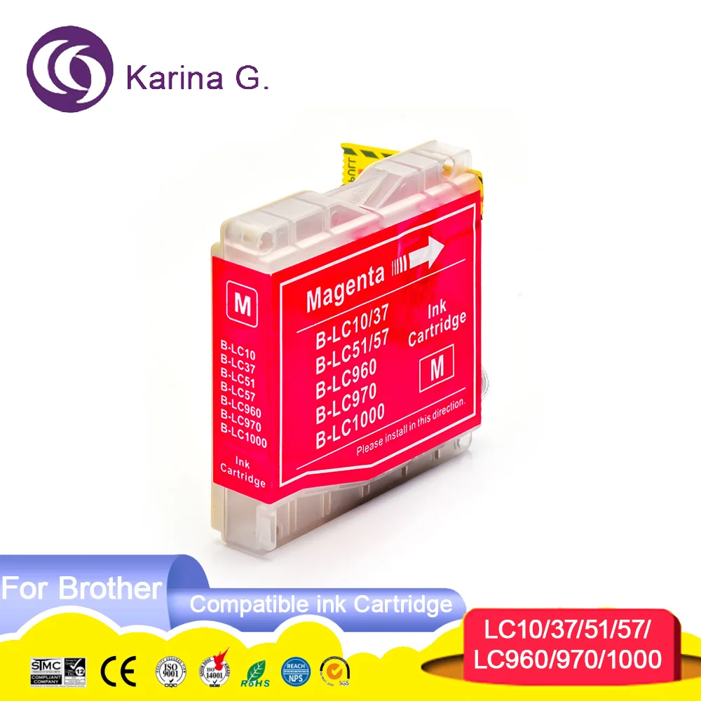 LC 10 LC10 LC37 LC51 LC57 LC960 LC970 LC1000 LC51BK Премиум цветной совместимый картридж для струйных