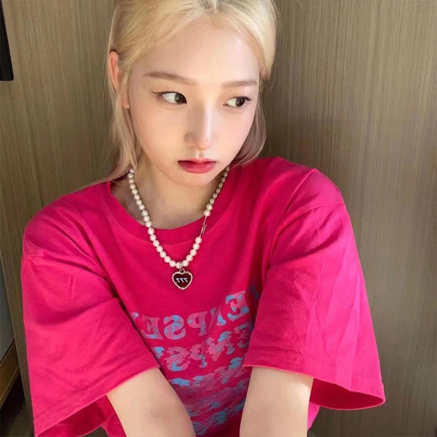 Продажа Серьги-гвоздики Heartbreak Red Love Letter M с номером 777 жемчужное ожерелье милые