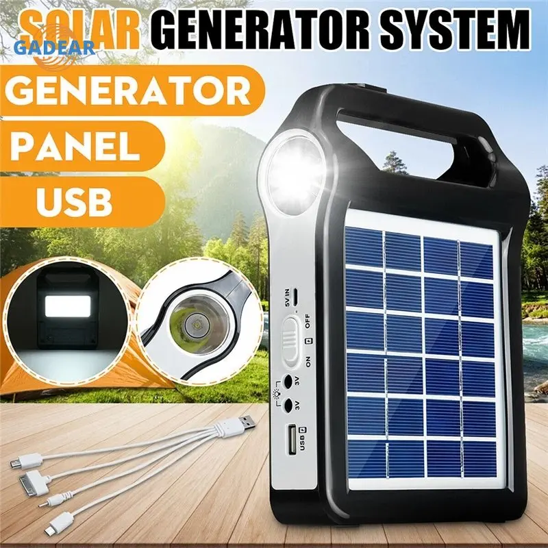 

Storage Panel Waterproof Energy System System Outdoor Solar Power For Generator Lighting Kit Portable Solar Charger