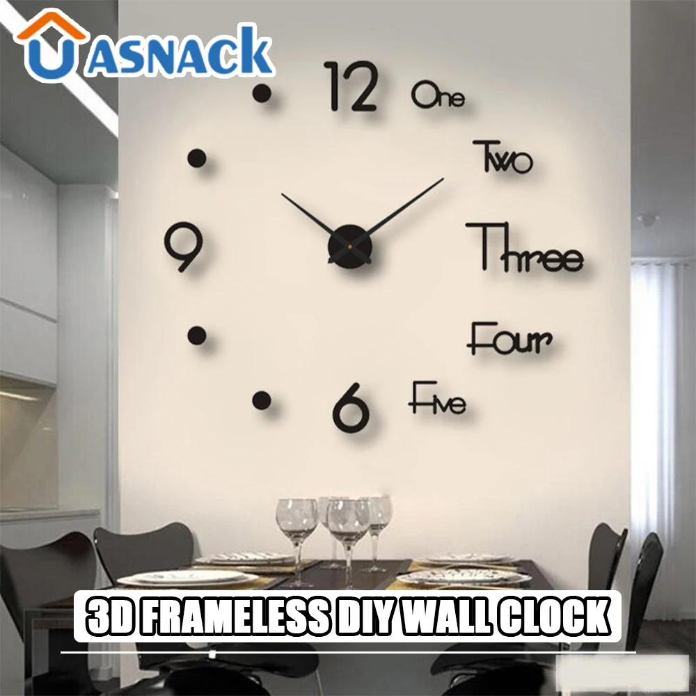 

Новинка 2022, 3D настенные часы, Светящиеся Настенные часы без рамки, цифровые часы «сделай сам», настенные наклейки, бесшумные часы, украшение ...