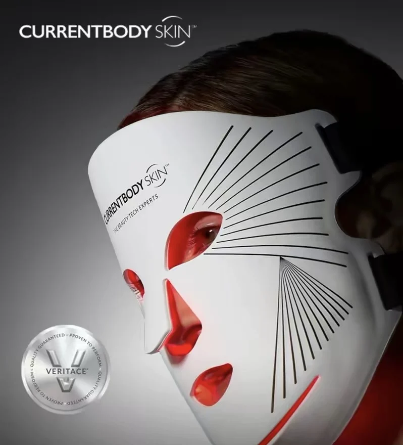 Фото Маска для лица Currentbody 2-го поколения с красным светом, портативная, для отбеливания и удаления акне, с большой лампой для стимуляции коллагена №4