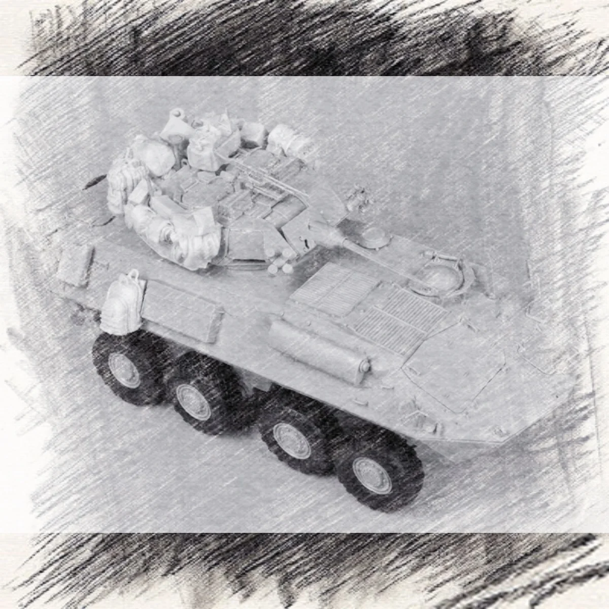 Фото Набор неокрашенных фигурок из смолы в масштабе 1/35, военная тематика, аксессуары ASLAV, в разобранном и неокрашенном виде, GK 855. №1